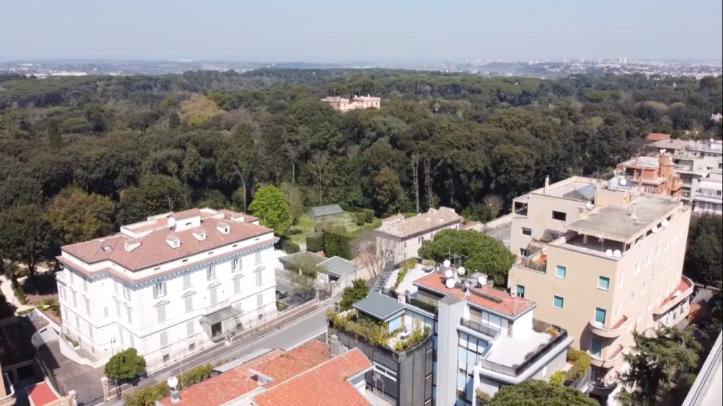 Villa Ada vista dal drone