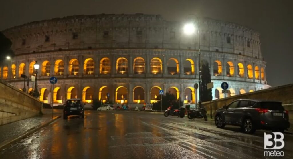 Il Colosseo (frame dal video di 3bMeteo.com)
