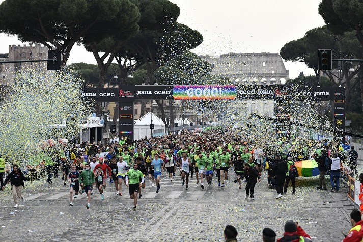 La maratona di Roma. Foto di repertorio