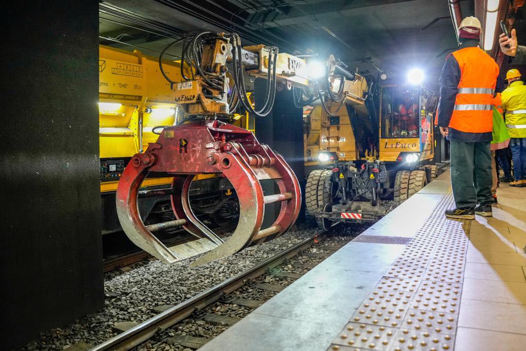 Lavori lungo la metro A. Immagine di repertorio