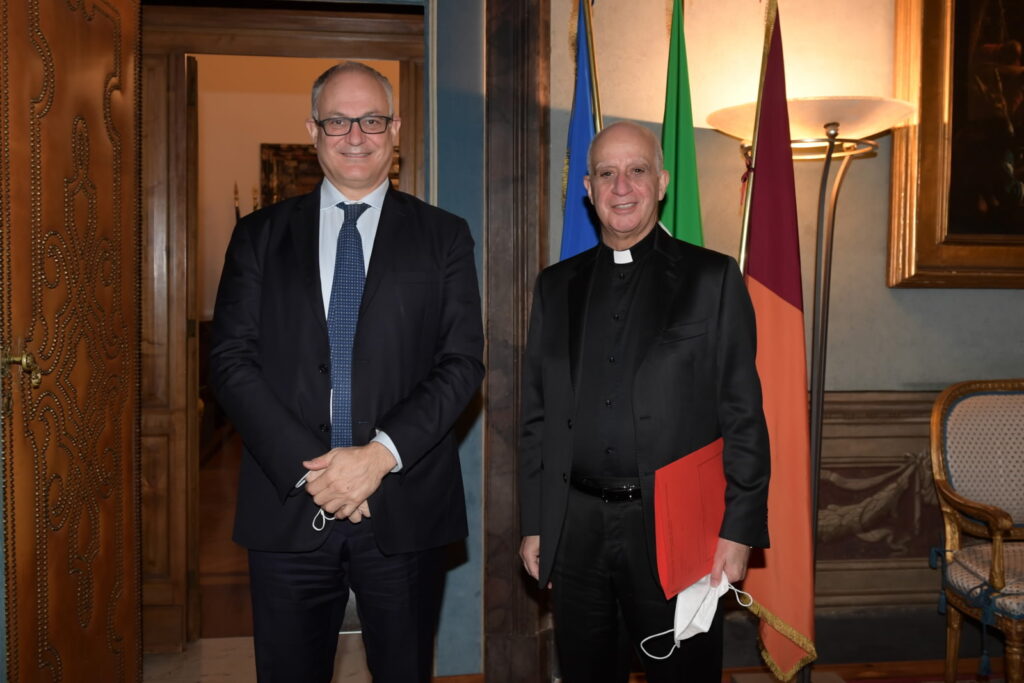 Roberto Gualtieri e Monsignor Fisichella