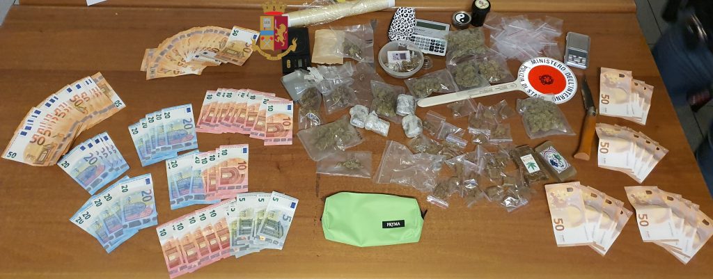 I soldi e la droga sequestrati