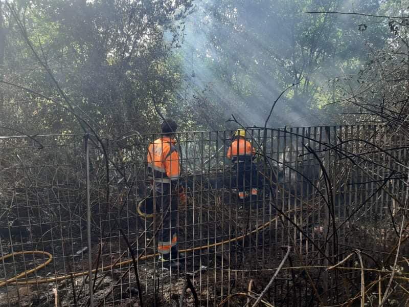 L'incendio a Ponte Nomentano