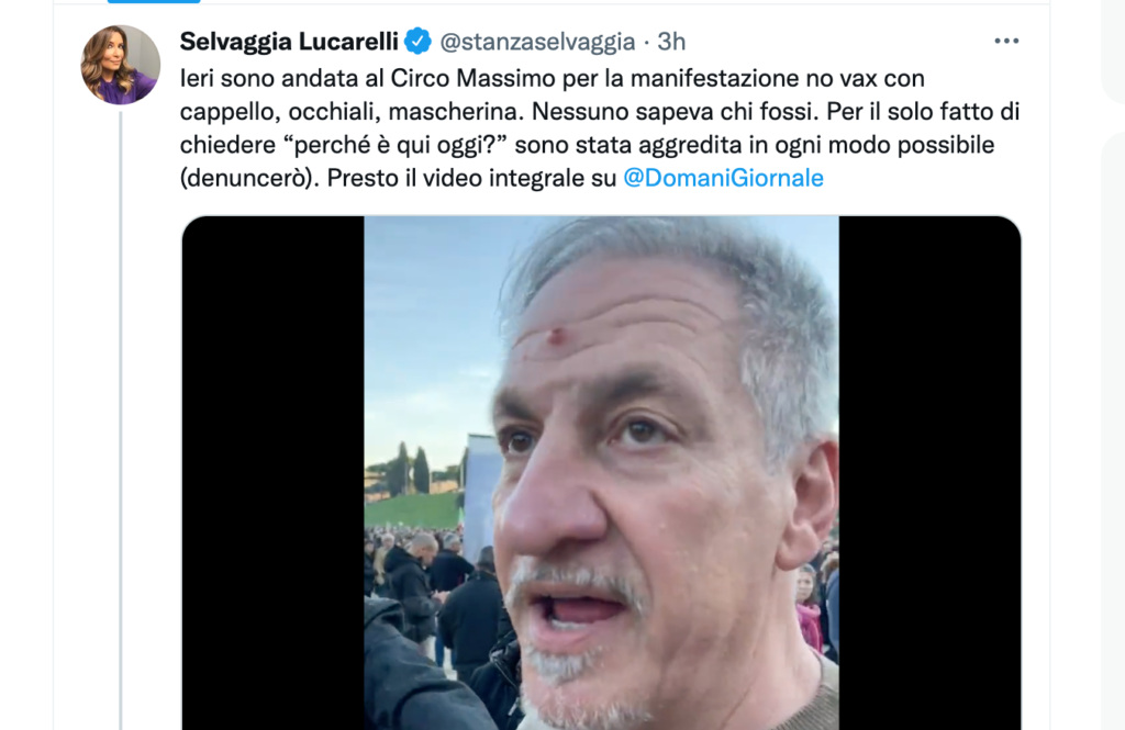 Il video pubblicato da Selvaggia Lucarelli