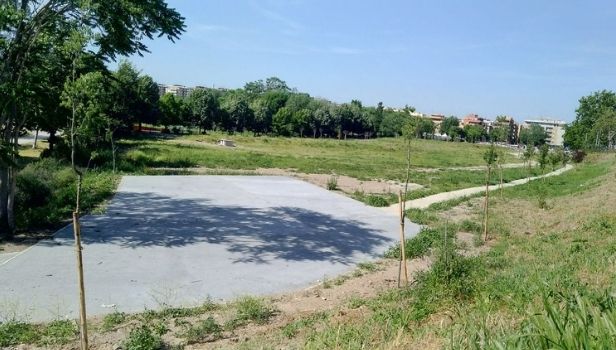 Lo spazio del Parco delle Valli occupato dall'arena 'Rino Gaetano'
