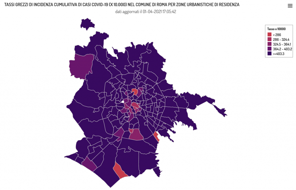 La mappa aggiornata dei casi attivi del Seresmi