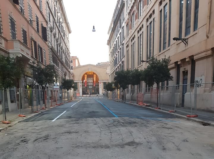 Foto di via Alessandria tratta dal profilo Facebook della presidente della commissione Urbanistica del II Municipio, Valentina Caracciolo