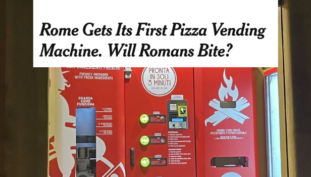 Il distributore automatico di pizza sul New York Times
