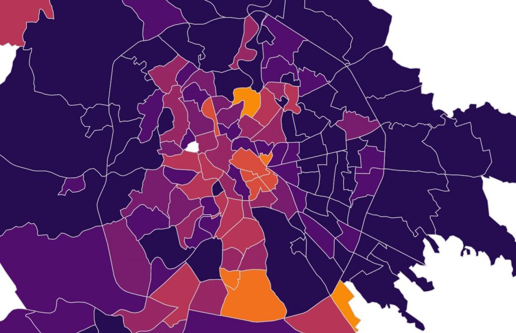 La mappa dei contagi del Seresmi