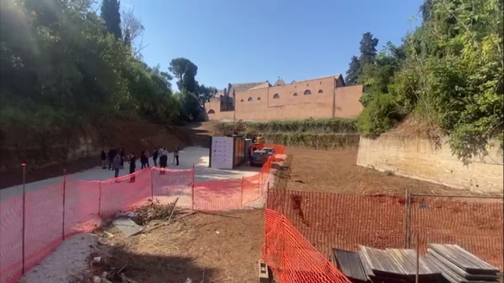 Il cantiere a Villa Torlonia