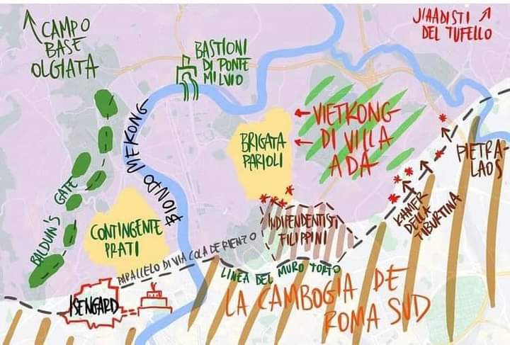 La "mappa" di Roma Nord (foto da Twitter)