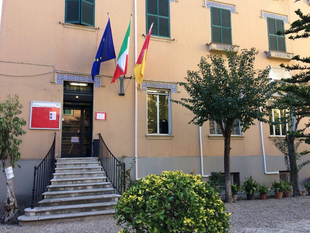 L'attuale sede della biblioteca Giordano Bruno