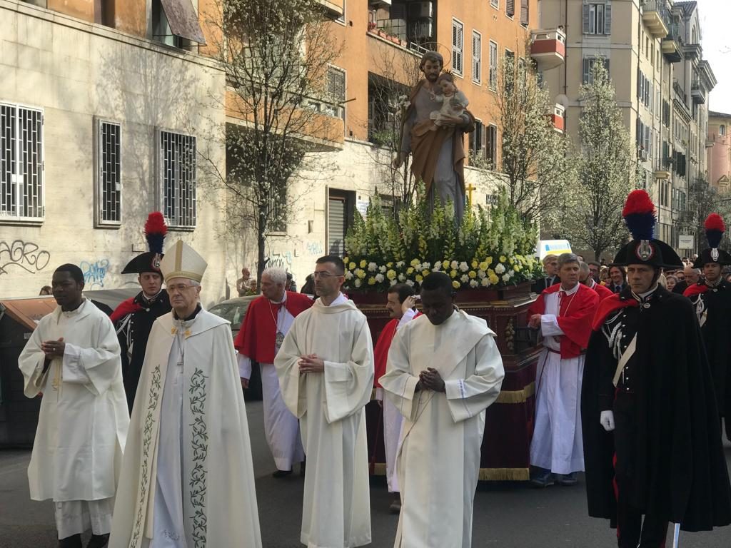 La processione di San Giuseppe. Foto di repertorio