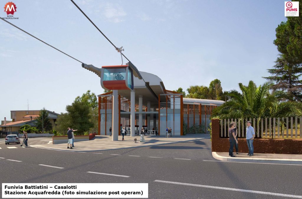 Il rendering della stazione Acquafredda