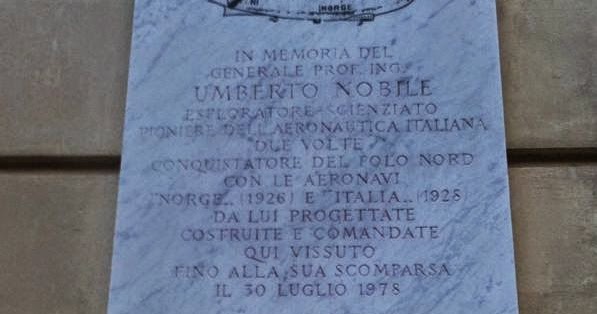 Targa in memoria di Umberto Nobile