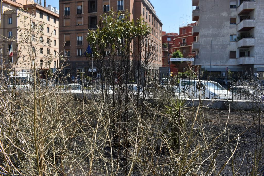 Incendio in via Teulada