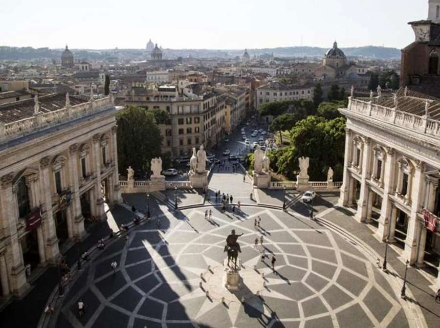 Piazza del Campidoglio, dove si trovano i Musei Capitolini