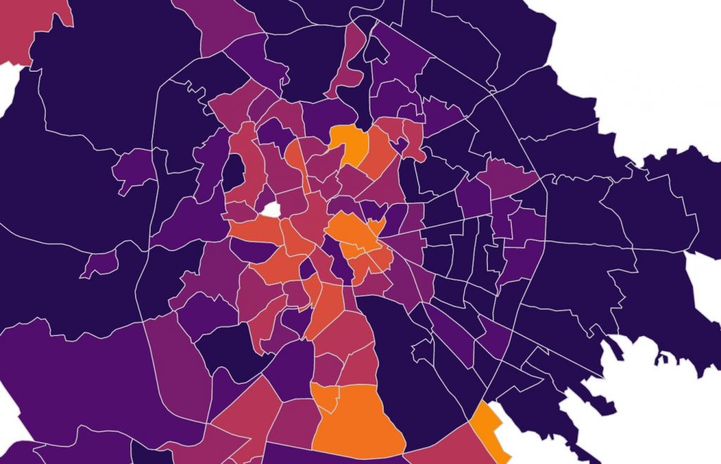 La mappa dei contagi