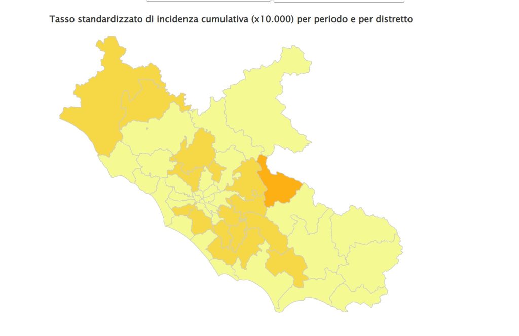 Portale della Regione sull'andamento dell'epidemia Covid-19