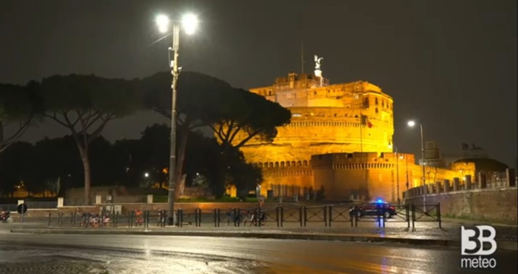 Castel Sant'Angelo. Frame dal video di 3bMeteo