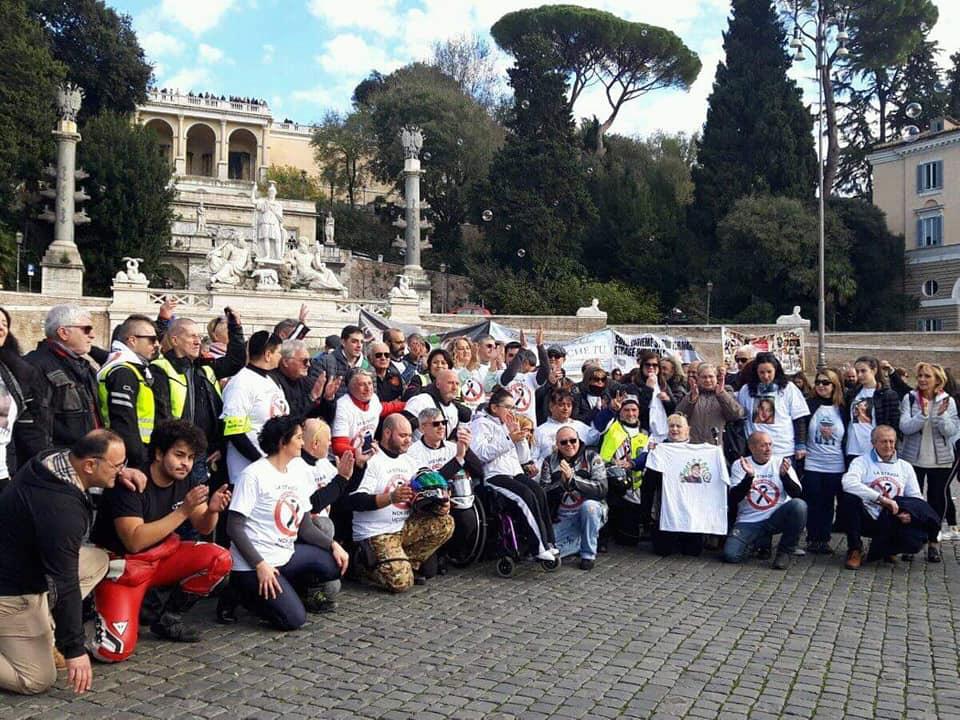 I motociclisti a piazza del Popolo