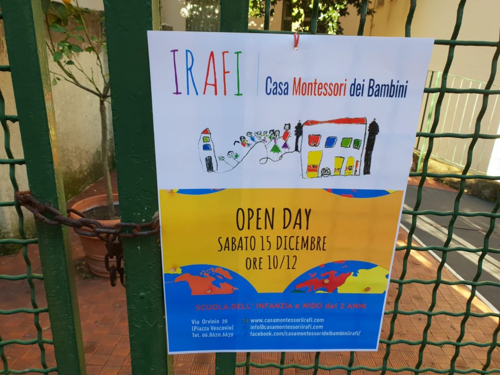 L'open day di questa mattina alla Casa Montessori dei bambini
