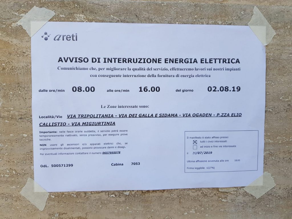 Interruzione di corrente elettrica il 2 agosto: queste le strade  interessate - Trieste-Salario