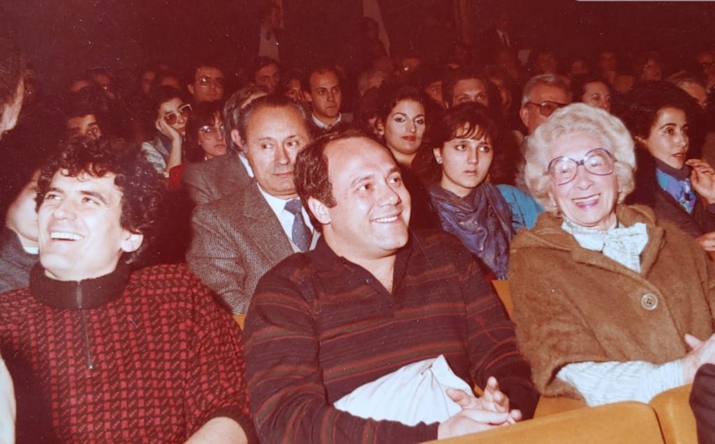 Massimo Troisi e Carlo Verdone al cinema Gioiello