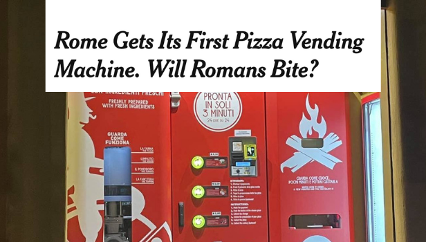 Rome Gets Its First Pizza Vending Machine. Will Romans Bite? - The New York  Times