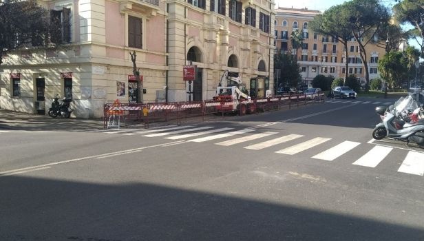 Lavori in via Topino