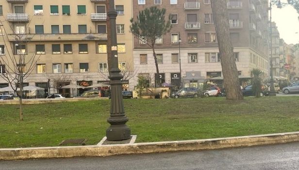 Area verde sistemata in piazza Istria